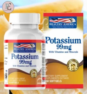 Información Nutricional Potassium 99 mg con vitaminas y minerales